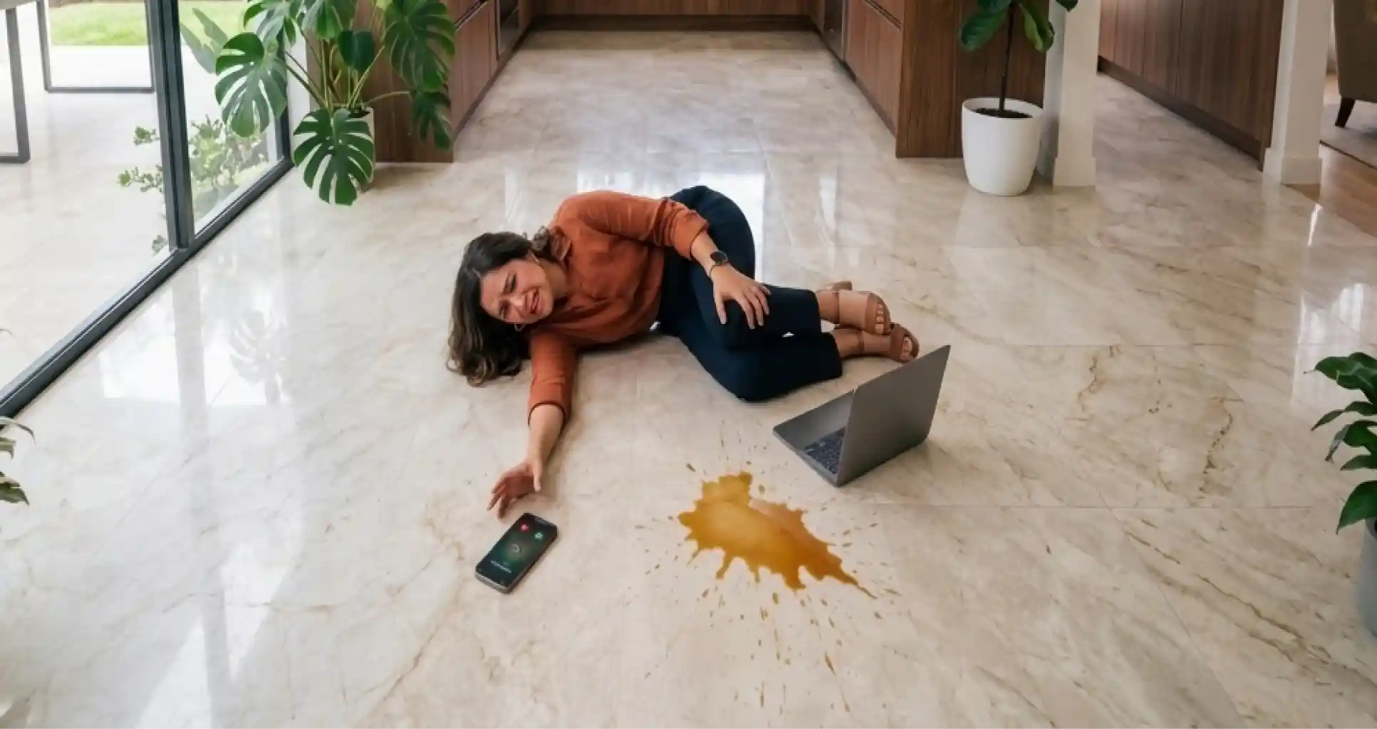 Accidente en casa mientras trabajas como freelance